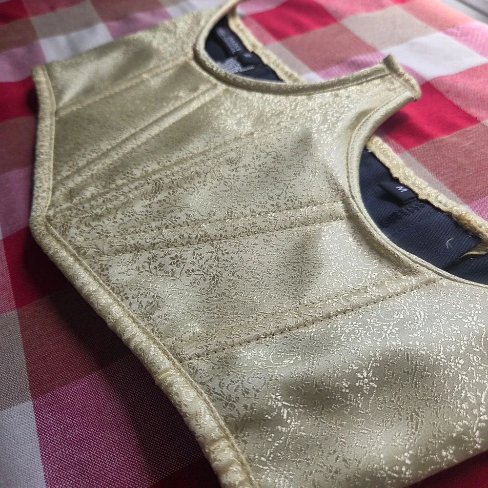 Daisy Corsets Gold Brocade Corset Vest M Lace Up Renaissance Faire Regencycore